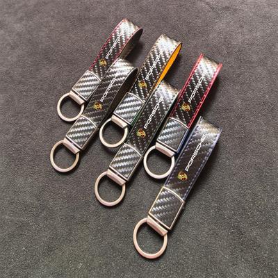 Carbon Fibre Car Styling Key Ring Holder Key Chain For Panamera Carman Macann Bobst Cayenne 911 981 991 970 996 Sticker