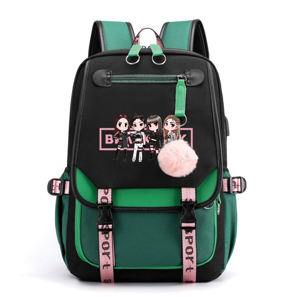 School Season Student Schoolbag Digital Printing Polyester Backpack Cartoon Satchel Pencil Case