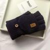 Unisex Ultra-Warm Winter Knitted Thickened Fingerless Gloves Touchscreen Compatible Half Finger Soft Thermal Gloves for Students