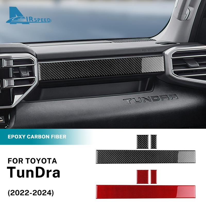 Real Soft Carbon Fiber Sticker For Toyota Tundra 2024 2025Car Co-pilot Central Control Interior Trim Accessories