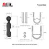 N-STAR Motorcycle Dual-use Handlebar Mount with Long Bar and Fixed Ball Head