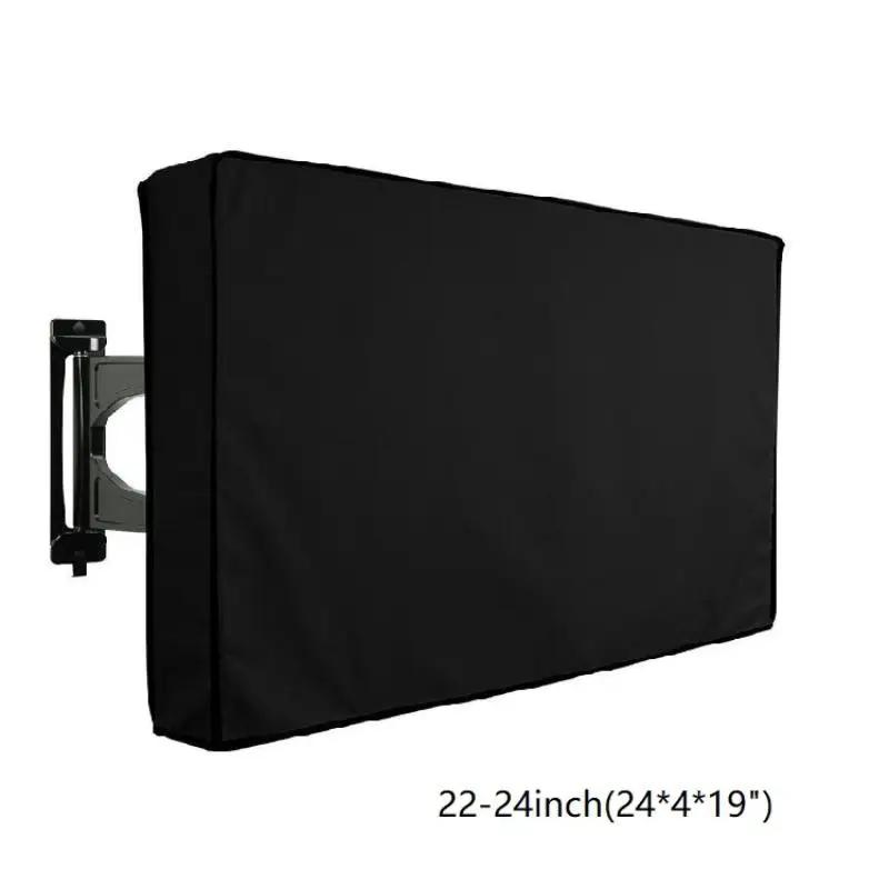 

Outdoor TV Dust Cover - Black LCD Television Water & Dust Resistant Protective Bag, 24 32 42 48 52 58 Universal See below for size d