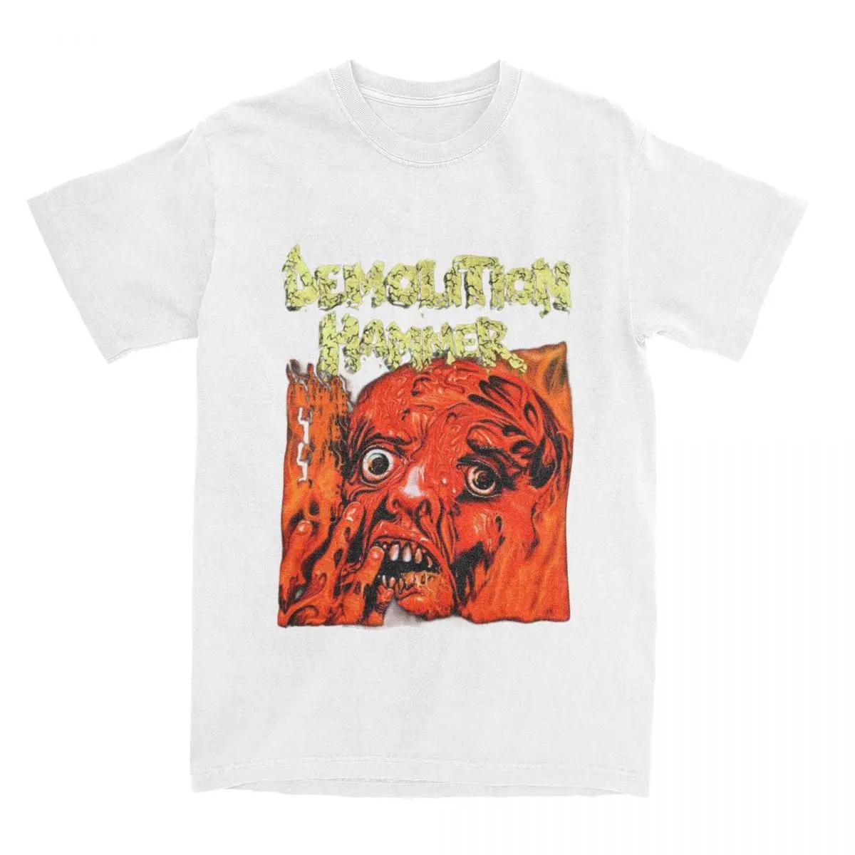 

Мужские и женские рубашки Demolition Hammer, аксессуары для трэш-метал-групп, топы, футболки, винтажные футболки на все сезоны XXXXXL белый