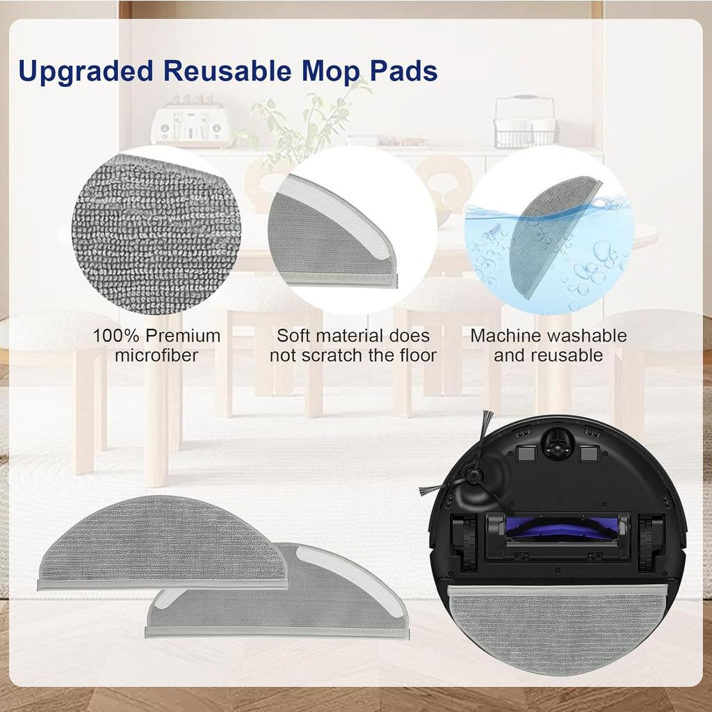 15 PCS Accessories Kit for Dreame L20 Ultra/ L30 Ultra Robot Vacuum Cleaner, Replacement Parts Main Brush, Side Brush, Washable Filter, Mop Pads,