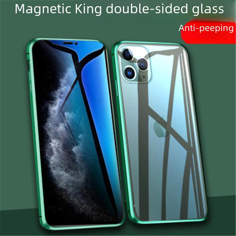 Custodia in Vetro Magnetica Anti-Spionaggio per iPhone 16 Pro Max
