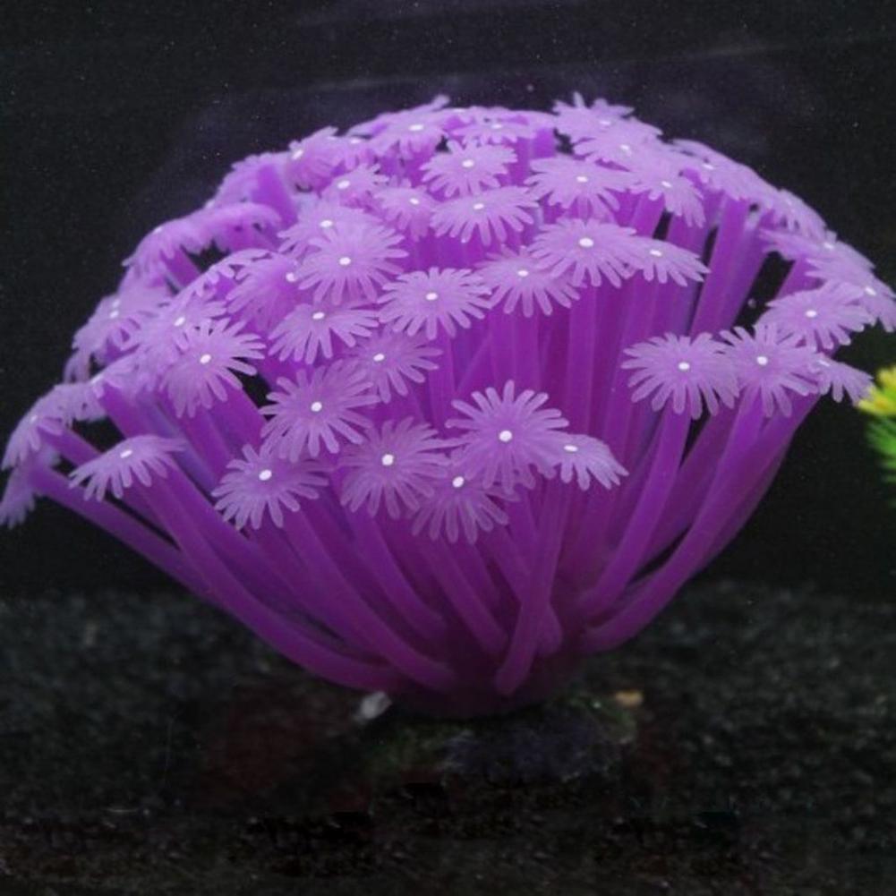 Künstlicher Seeigelball aus Silikon für Aquarien, Anemonen, mehrfarbig, imitierte Korallenornamente für Aquarien, Aquarium-Dekoration