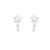High-end romantic star falling galaxy zircon star earrings fringed stud earrings unique light luxury high-end temperament ear jewelry