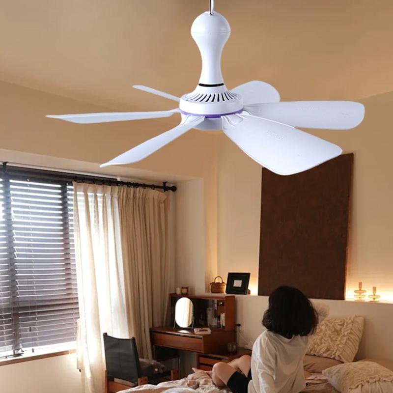 Ventilatore USB da Appendere DC5V1A 5W Efficiente e Silenzioso Motore Brushless per Campeggio Camera da Letto Ufficio Scrivania e Tenda da Viaggio