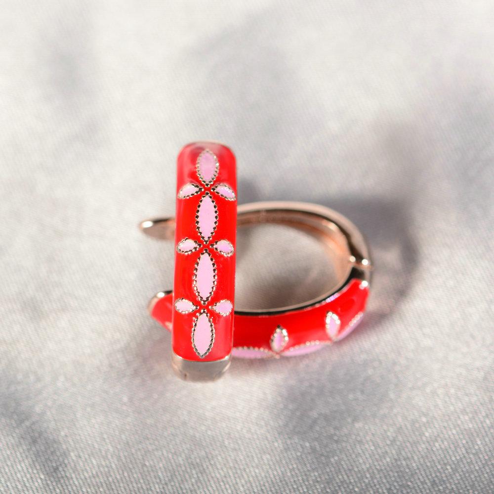 New Middle Eastern Style Christmas Fashion Enamel Red Green Earrings Suitable for Daily Wear On Christmas Gift