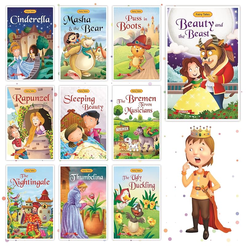 Set Of Favourite & Fairy Tales Story Books | English Short Stories For + | Robinhood, Snow , Alice In Wonderland,Cindrella,Rapunzel,Ugly Duck