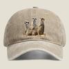 Erdmännchen-Trio Wildtier-Fandom, Süße Vibes verbreitend Gewaschene Baseballkappe Outdoor Für Damen Unisex FeUnisex Mode Dad Hat Hip Hop