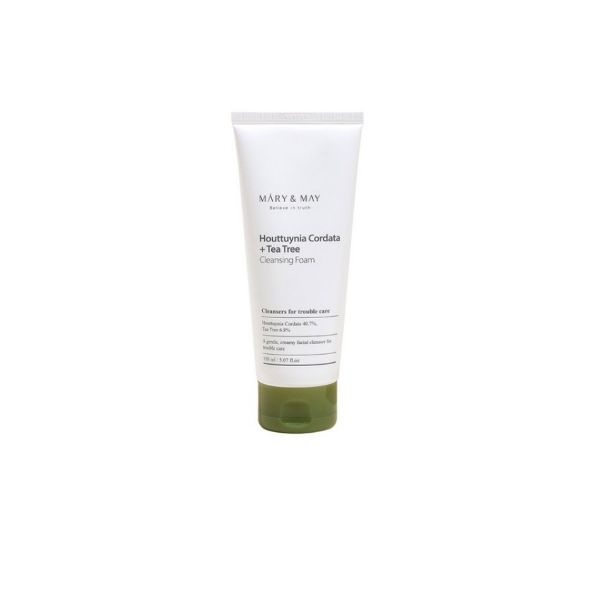 Mary & May Houttuynia Cordata + Tea Tree Pore Cleansing Foam 150ml 1ea Soothing Face Wash K-Beauty