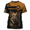 German Shepherd 3D Print T-Shirts Men's Summer Casual Crew Neck Short Sleeve T Shirt Oversized Tees Harajuku Tops Man Clothing