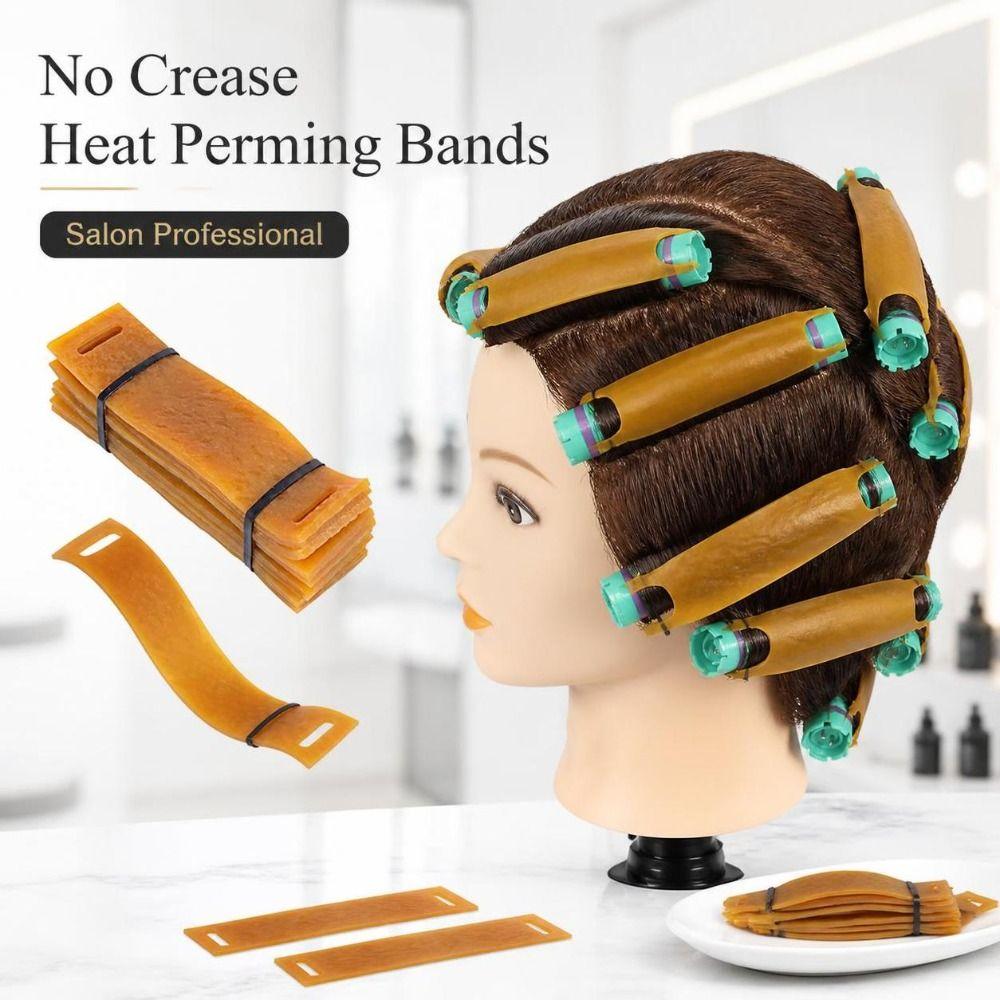 10pcs Anti Indentation Hair Perm Bar Tool Elastic Hair Roller Fixing Clip Hair Salon
