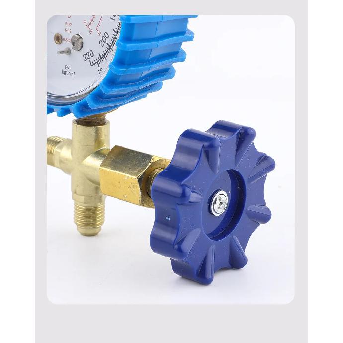 CT-466AL Air Conditioner Refrigerant Pressure Gauge Service Kit for R12/R22/R134a/R502 with Adapter Hose with Adapter