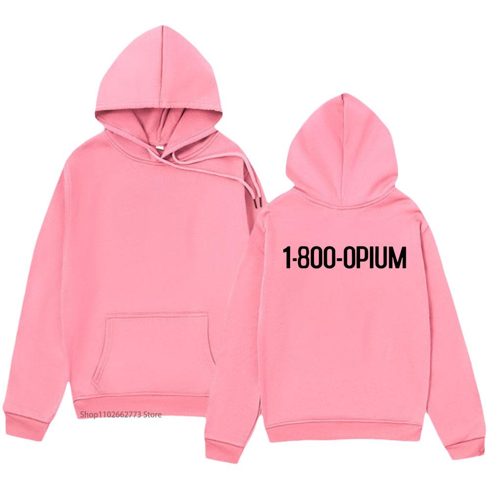 Homixide Gang HXG Rock Band Hoodies 1-800-OPIUM Print Sweatshirts Winter Long Sleeve Clothes Men Tops Pullover