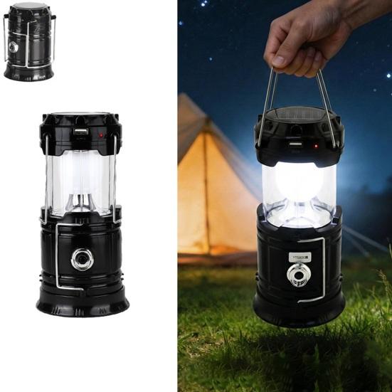 Solar Camping Lantern Lightweight Waterproof USB Rechargeable LED Light Ultra Bright Outdoor Hiking Tent Hanging Emergency Lamp