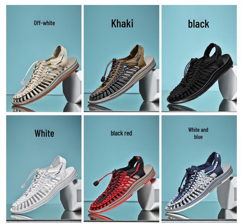 Men's Woven Casual Beach & Outdoor Sandals - Roman Style Water & Wading Shoes