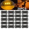 20PCS Truck Lighting LED Side Marker Boat Trailer Lights 3LED Clearance Lights Assembly LED Light Truck 24v 12v