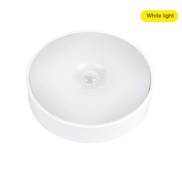 

PIR датчик движения, светодиодный ночник, беспроводная энергосберегающая индукционная лампа для тела, настенный светильник с зарядкой через USB, лампа для коридора для спальни белый