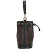 Coach Dempsey 14 Logo Kordelzugverschluss PVC und Leder Beuteltasche Damen Taschen Dunkelbraun CW299-IMXAQ