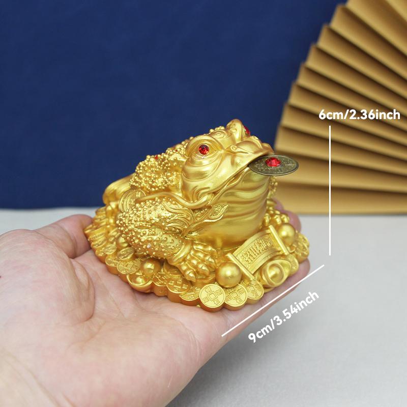 

Золоті Щасливі Гроші Цитрин Жаба Жаба Дракон Фен-шуй Фігурки Скульптура Статуетка Удача Багатство Домашній Декор Прикраси для Автомобіля