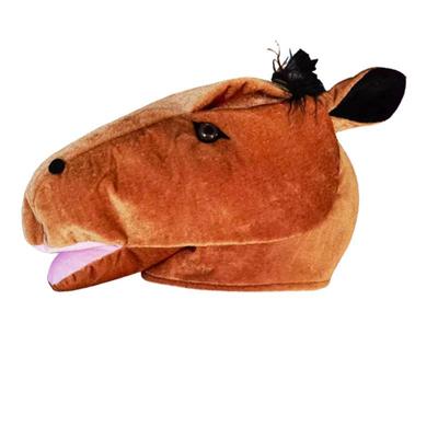 1 ks Kostým Kůň Hlava Klobouk Karneval Halloween Nový Rok Party Rekvizity Vtipný Hnědý Kůň Hlava Klobouk Cosplay Zvíře Kůň Hlava Klobouky