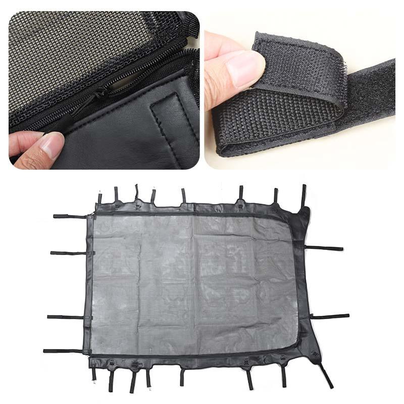 Sunshade Full Mesh Shade Top Anti-UV Leateher Top Cover for Jeep Wrangler JL 2018 Up  4-Door Version Provide UV Protection Car Accessories