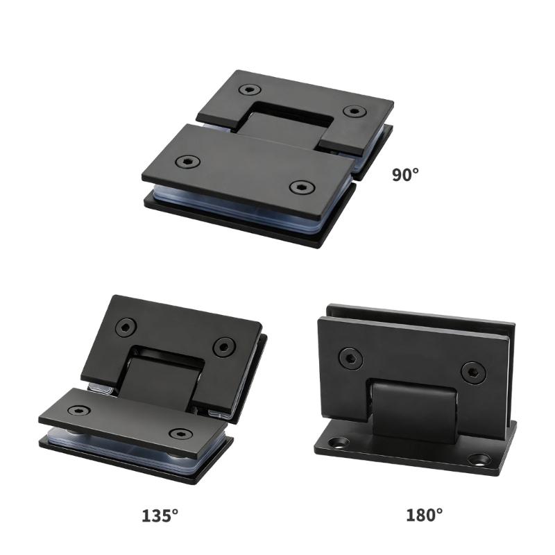 2Pcs Glass Shower Door Hinges Corrosion Resistant Glass Door Cabinet Clip Replacement Shower Door Hinge With Gaskets