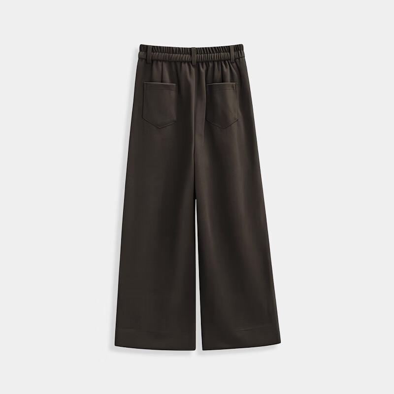 IEF Women's High-Waisted Wool-Blend Wide-Leg Trousers
