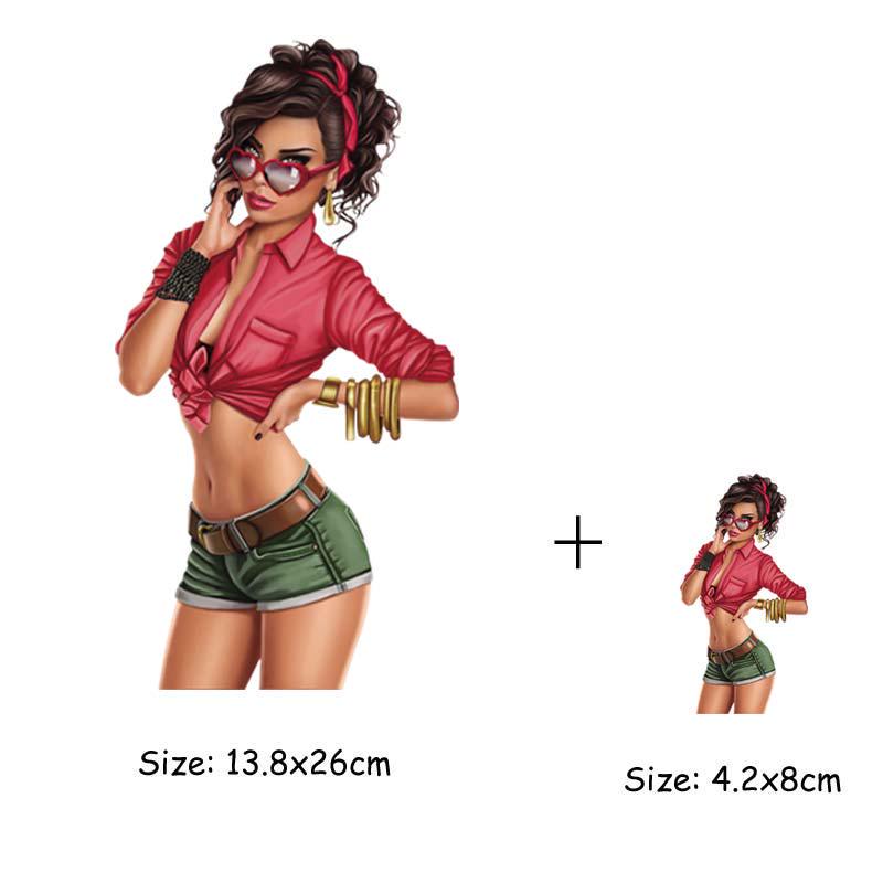 Beautiful Girls Iron On Patches Lovely Mom Stickers For Clothes Tshirt Handmade DIY Washable Eco-friendly Parch