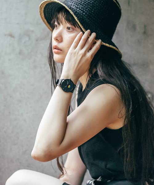 Black Rainbow Calfskin Silver White FALKEN Swedish Scandinavian Design TRIWA/TRIWA Men's & Women's (Unisex) Watch, & Strap, Case, Dial,