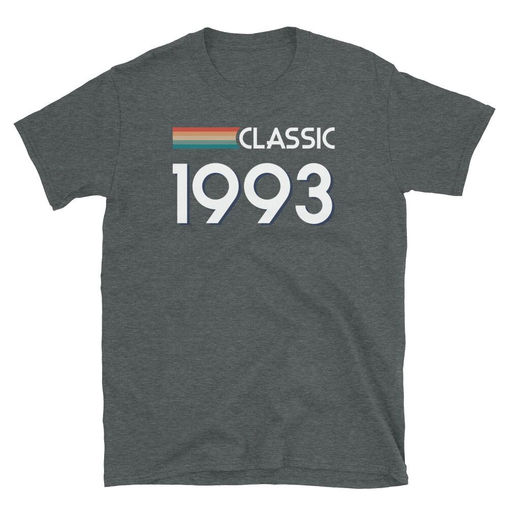 

Classic Retro Inspired Graphic Birthday 1993 Vintage Short-Sleeve Unisex T-Shirt 4XL