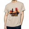Übergroßes Sommer Herren T-Shirt Kalifornien Feuer Silhouette Bäume Gebet Kurzarm Bequem Rundhals T-Shirt