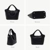 Vita Felice Tote Bag with Pochette for Women [VITAFELICE] 3-space 2-way Sib-80008p (black)