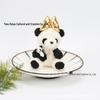 Adorable Panda Zirconia Necklace & Bow Keyring: Perfect Holiday Gift and Phone Bag Pendant