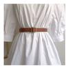 Ontrend Soft Womens Pu Square Buckle Belt Suitable For School And Casual Styles Everyday