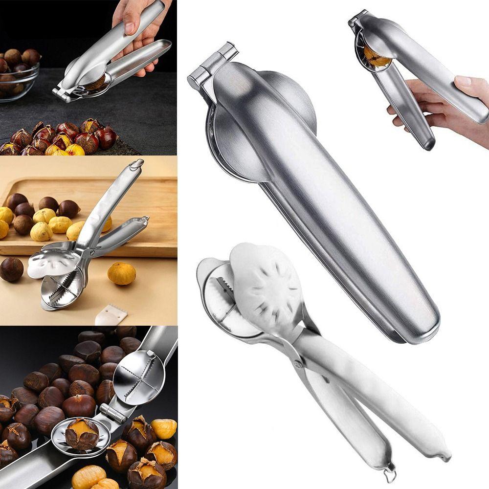 

Зажим для каштана из нержавеющей стали, инструменты для быстрой шелушения каштанов, портативный резак для орехов, каштан