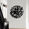 1pc Chinese Fu Metal Wall Art Iron Statue Mural for New Year Festival Rustproof Home Garden Fence Traditional Decor
