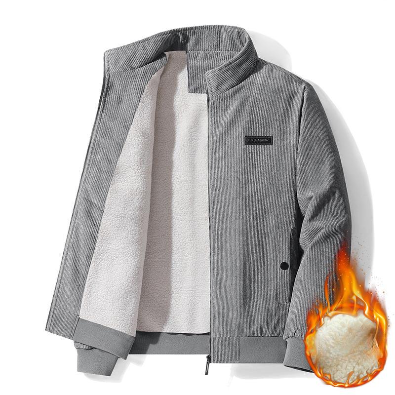 Kurtka sztruksowa męska odzież robocza męska jesień i zima kurtka z jagnięcego aksamitu duży rozmiar kurtka zimowa plus aksamitny płaszcz bawełniany dla mężczyzn