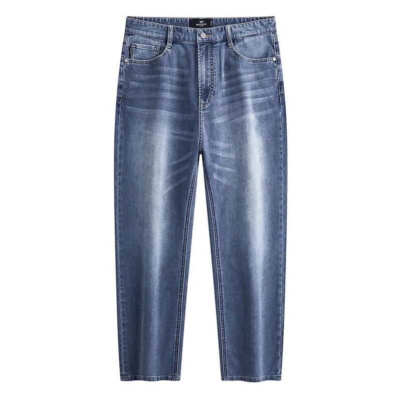 SEPTWOLVES Men's Straight Leg Washed Denim Jeans