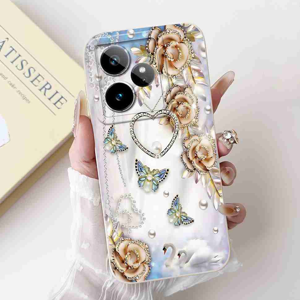 For Realme GT 7 5G RMX5061 Case Popular Butterfly Print Soft Silicon Back Cover For Oppo Realme GT7 5G 6.78" Phone Shell Coque