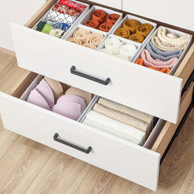 Foldable Fabric Storage Box, Wardrobe, Dressing Table, Drawer Organizer, Fabric Basket, Box Container, Baby Clothes Divider, Underwear, Bra, Socks