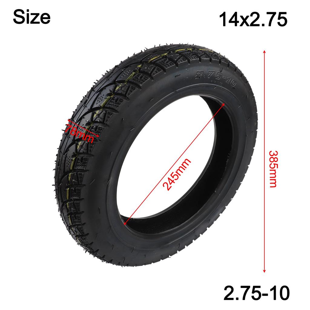 14 Inch Tubeless Tyre 14x2.75 2.75-10 Black Replacement