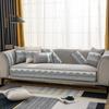 Printing Splicing Solid Color Sofa Covers Thickened Sofa Cushion Autumn Winter Non-Slip Plush Cushion Cover Plush Sofa Cushion
