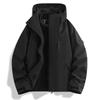 Mens 3-in-1 Waterproof Windproof Outdoor Hiking Jacket With Removable Fleece Liner Layered Coat
