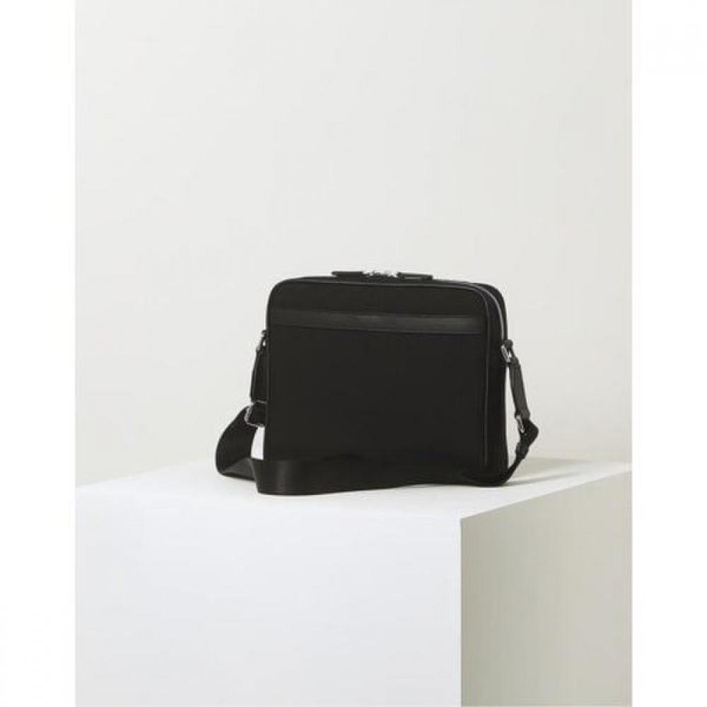 Daks Black Nylon Crossbody Bag With Dd Pattern Dbba6f593bk