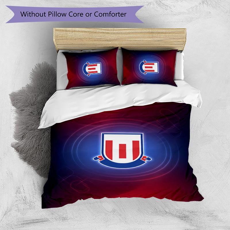 Set Lenzuola Stampato Stoke City Football 3 Pezzi, Comodo Set Copripiumino per Camera da Letto Amico della Pelle