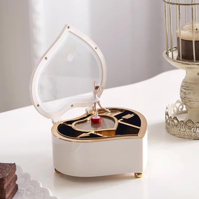 Heart Shaped Rotating Ballerina Music Box Ballet Dancer Rotating Melody Box Girls Birthday Valentines Princess Gift