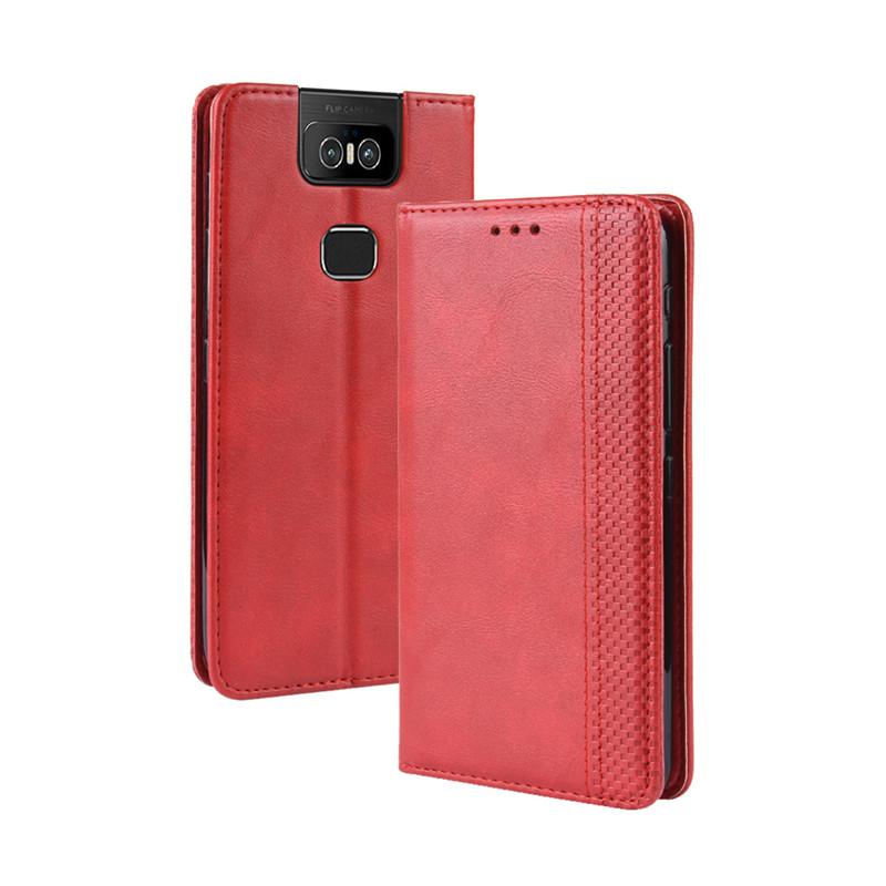 

Retro Magnetic Leather Flip Cover for Asus Zenfone 6 ZS630KL Case Wallet Card Stand Soft Cover for Asus Zenfone 6 ZS630KL I01WD for ZS630KL